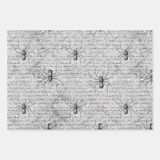 Spooky Spinnennetze Geschenkpapier Set (Vorderseite 3)