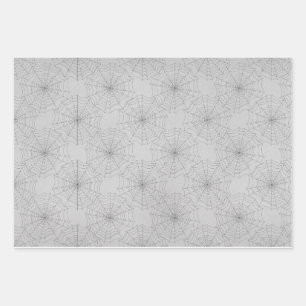 Spooky Spinnennetze Geschenkpapier Set
