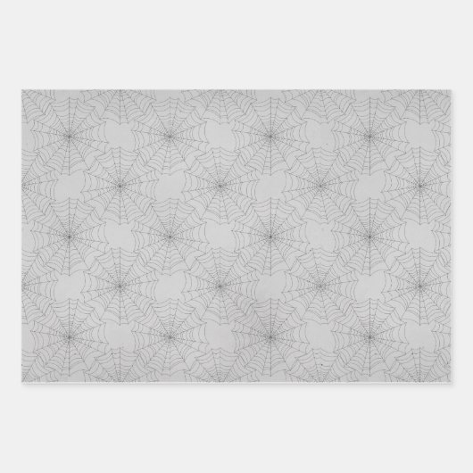 Spooky Spinnennetze Geschenkpapier Set (Vorderseite)