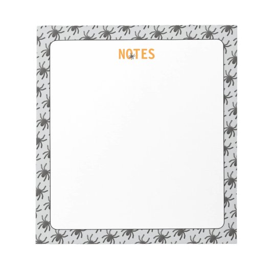Spooky Spiole Halloween Notepad Notizblock (Vorderseite)