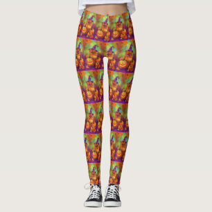 Spooky Spitz Halloween Hexe und Kürbis Leggings