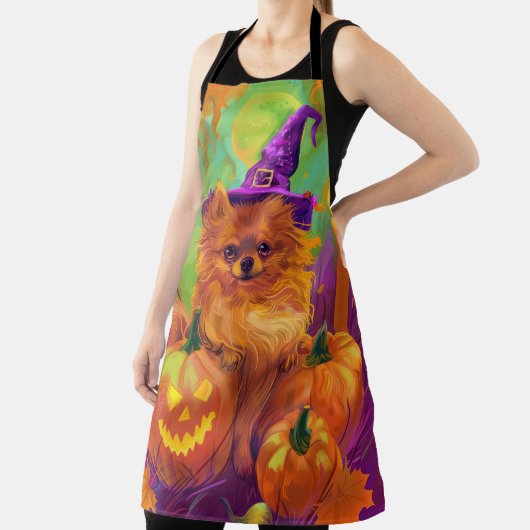 Spooky Spitz Halloween Hexe und Kürbis Schürze (InSitu)