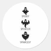 Spooky spookier spookiest runder aufkleber (Vorderseite)