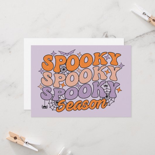 Spooky Spooky Season Karte (Vorderseite/Rückseite Beispiel)