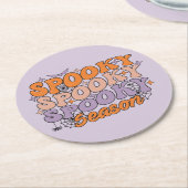 Spooky Spooky Season Runder Pappuntersetzer (Angewinkelt)