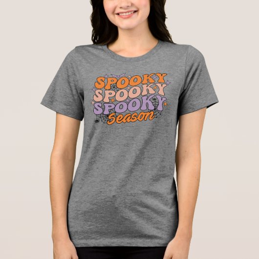 Spooky Spooky Season Tri-Blend Shirt (Vorderseite)