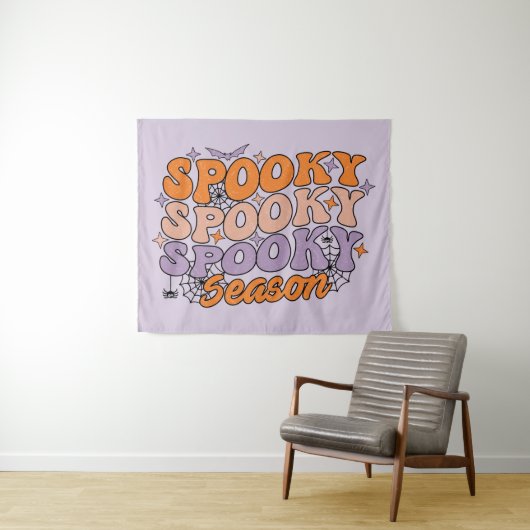 Spooky Spooky Season Wandteppich (Beispiel (Horizontal))