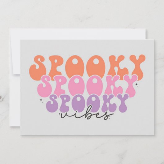 Spooky Spooky Spooky Vibes Karte (Vorderseite)