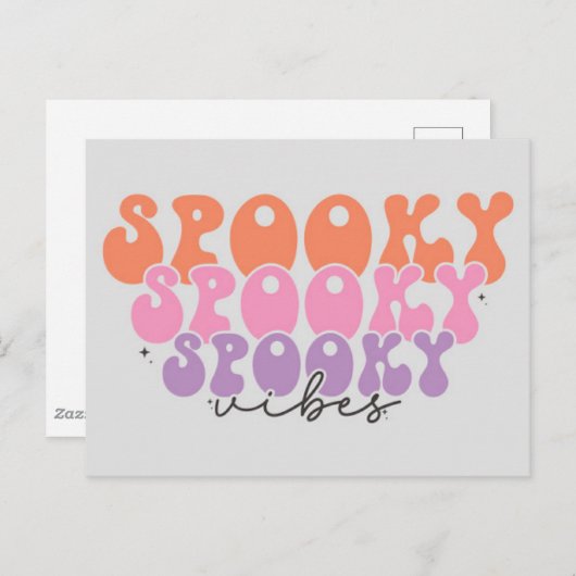 Spooky Spooky Spooky Vibes Postkarte (Vorne/Hinten)