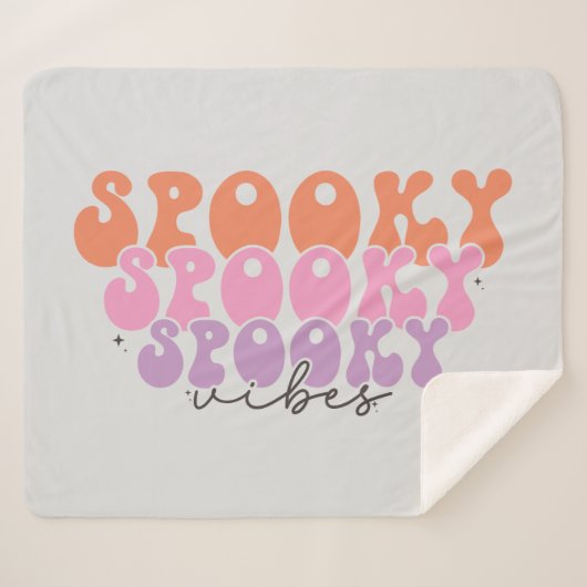 Spooky Spooky Spooky Vibes Sherpadecke (Vorderseite (Horizontal))