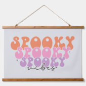 Spooky Spooky Spooky Vibes Wandteppich Mit Holzrahmen (Vorne)