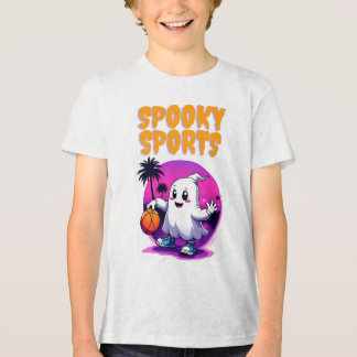 Spooky Sports Kids Halloween T - Shirt - Funny Gho
