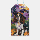 Spooky Springer Spanier Halloween Hexenkürbis Geschenkanhänger (Rückseite)