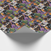 Spooky Springer Spanier Halloween Hexenkürbis Geschenkpapier (Ecke)