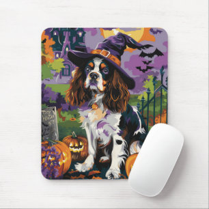 Spooky Springer Spanier Halloween Hexenkürbis Mousepad