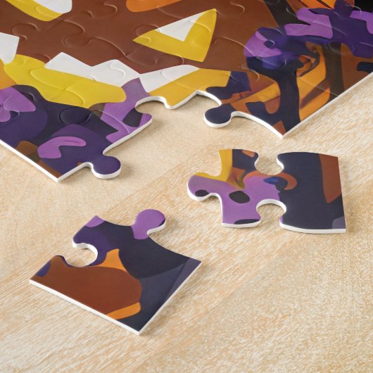 Spooky Springer Spanier Halloween Hexenkürbis Puzzle (Seite)