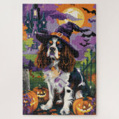 Spooky Springer Spanier Halloween Hexenkürbis Puzzle (Vertikal)