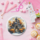 Spooky Spuk Castle Halloween Papierplatte Pappteller (Party)