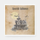 Spooky Spuk Castle Halloween-Party Serviette (Vorderseite)