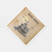 Spooky Spuk Castle Halloween-Party Serviette (Ecke)