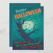 Spooky Spuk Forest Halloween Geburtstag Einladung (Vorne/Hinten)