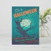 Spooky Spuk Forest Halloween Kostüm Party Einladung (Stehend Vorderseite)