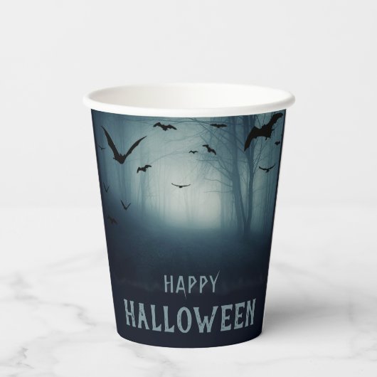 Spooky Spuk Forest Halloween-Party Pappbecher (Rückseite)