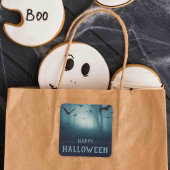Spooky Spuk Forest Halloween-Party Quadratischer Aufkleber