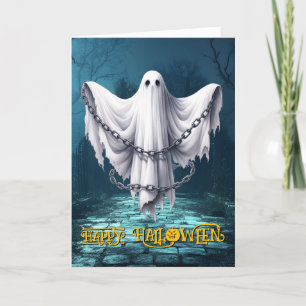 Spooky Spuk Ghost Halloween Feiertagskarte