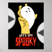 Spooky Spuk Ghost Hand Halloween Poster (Vorne)