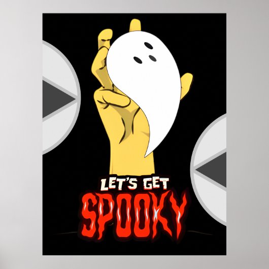 Spooky Spuk Ghost Hand Halloween Poster (Vorne)