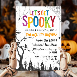 Spooky Spuk Graveyard Halloween Geburtstag Invita Einladung