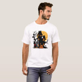 Spooky Spuk Halloween House T-Shirt (Vorne ganz)