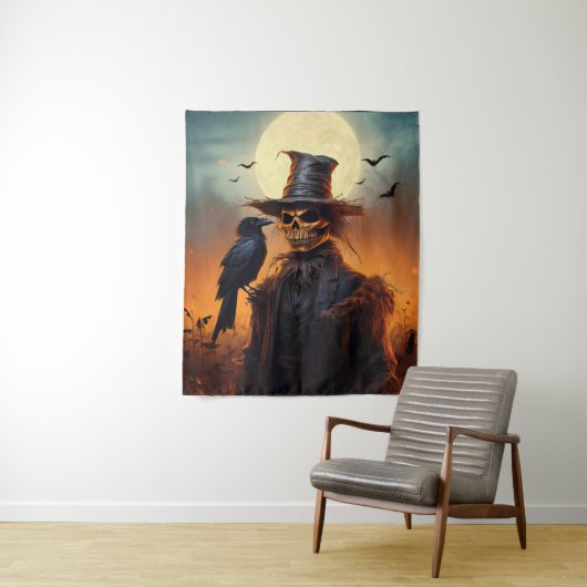 Spooky Spuk Halloween Scare Crow Wandteppich (Beispiel)