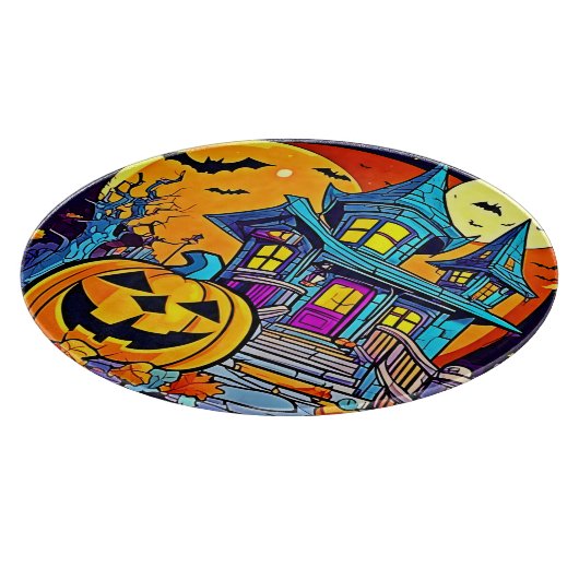 Spooky Spuk House Artwork Schneidebrett (Ecke)