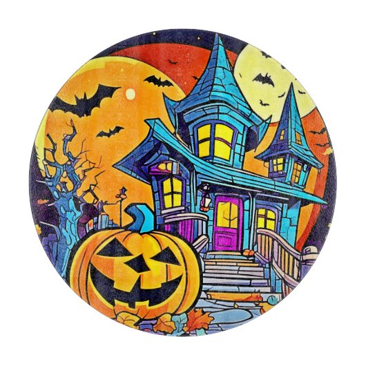 Spooky Spuk House Artwork Schneidebrett (Vorderseite)