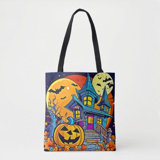 Spooky Spuk House Artwork Tasche (Vorderseite)