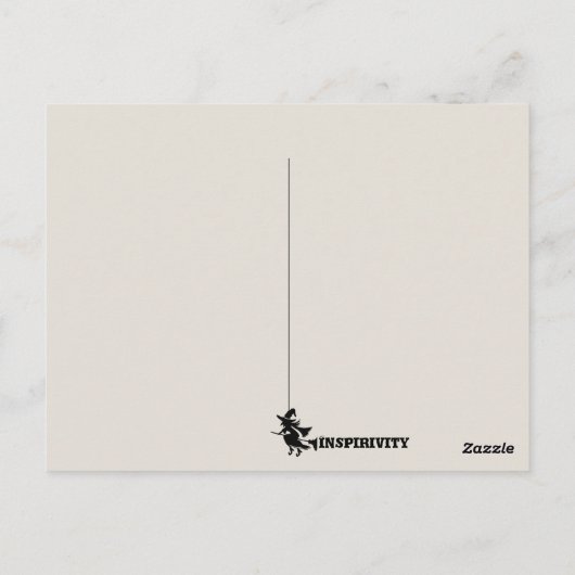 Spooky Spuk House Bats Ghosts Halloween Postkarte (Rückseite)