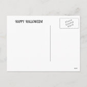 Spooky Spuk House Black Cat Pumpkins Feiertagspostkarte (Rückseite)