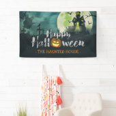 Spooky Spuk House Costume Night Sky Halloween Banner (Insitu)