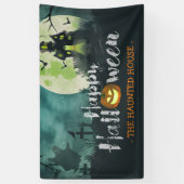 Spooky Spuk House Costume Night Sky Halloween Banner (Vertikal)