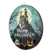 Spooky Spuk House Costume Night Sky Halloween Dartscheibe (Vorderseite rechts)