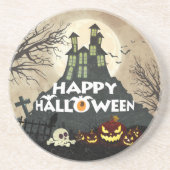 Spooky Spuk House Costume Night Sky Halloween Getränkeuntersetzer (Vorne)