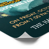 Spooky Spuk House Costume Night Sky Halloween Poster (Ecke)