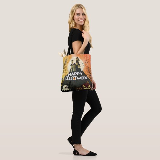 Spooky Spuk House Costume Night Sky Halloween Tasche (Am Model)