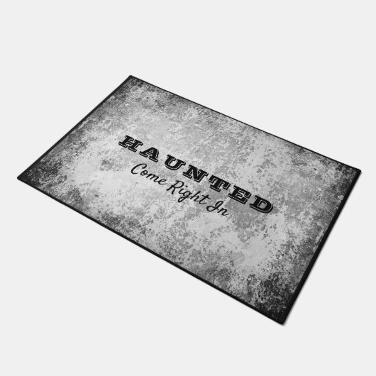 Spooky Spuk House Grunge Alt gestört Fußmatte (Schrägansicht)
