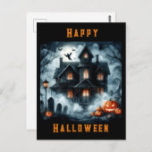 Spooky Spuk House Halloween AI Postcard Postkarte (Vorne/Hinten)