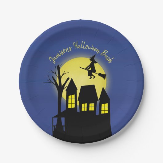 Spooky Spuk House Halloween Custom Pappteller (Vorderseite)