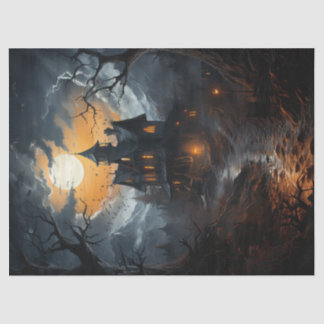 Spooky Spuk House Halloween Decoupage Seidenpapier