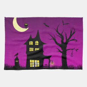 Spooky Spuk House Halloween Dekorative Geschirrtuch